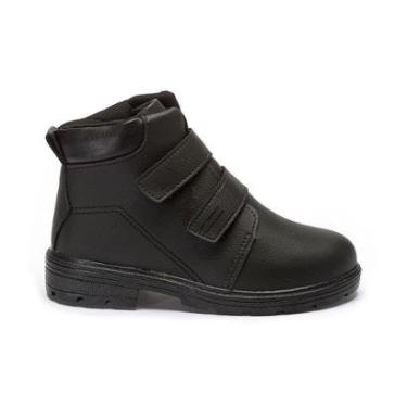 Imagem de Bota Infantil Masculino Calce-Fácil Preto e Caramelo-Masculino