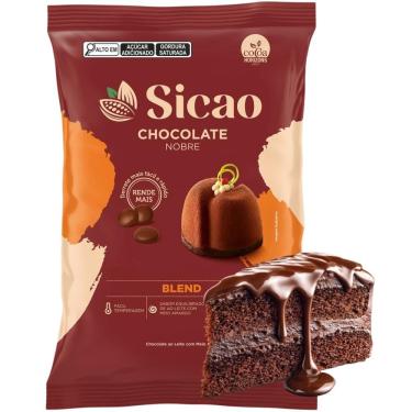Imagem de Gotas de Chocolate Nobre Para Confeitaria Blend 2KG Profissional Sicao