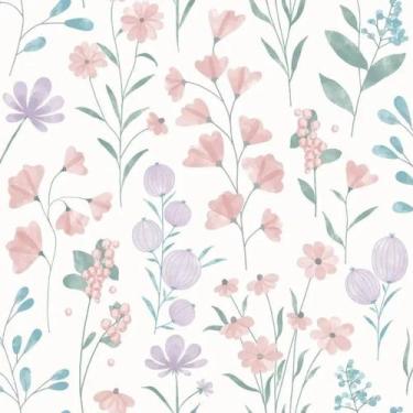 Imagem de Papel de Parede Le Jardin Floral Cru Lilás M88306 - Edantex