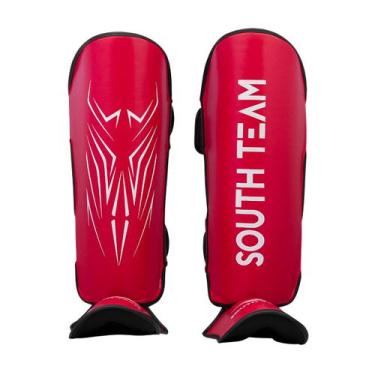 Imagem de Protetor De Canela Caneleira Mma Pro Shin South Team, Vermelho, P