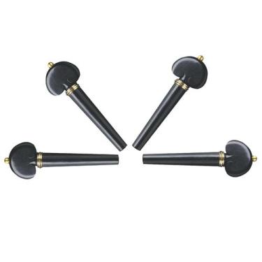 Imagem de Kit de Cravelhas em Ébano Heart Gold Violoncelo 4/4 - Orquezz