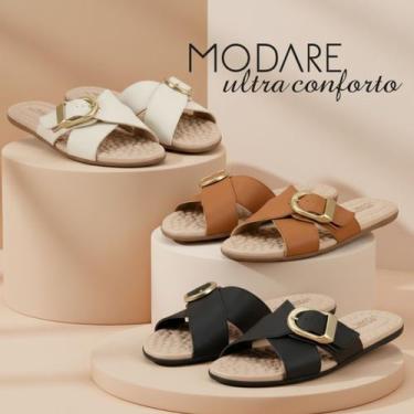 Imagem de Chinelo Modare Ultra Conforto Tiras Cruzadas Fivela cor:off-whitetaman