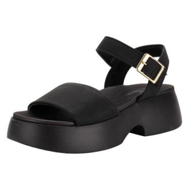 Imagem de Sandália feminina salto grosso modare 7210103, Preto, 36