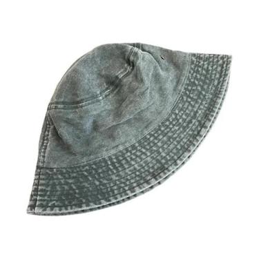 Imagem de Chapéu De Pescador Vintage Lavado Para Casais, Respirável, Cor Sólida,