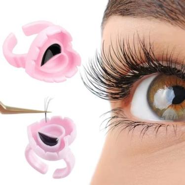 Imagem de Kit 100 Aníéis Batoque Coração Para Micropigmentação Henna Extensão de