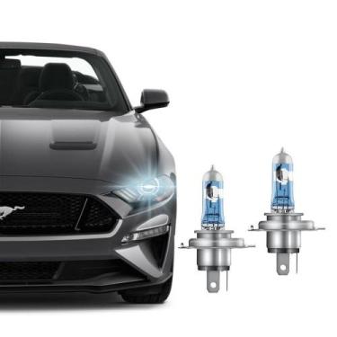 Imagem de Lampada Halógena Super Branca Encaixe H4 60W 3900K 12V Osram Night Bre