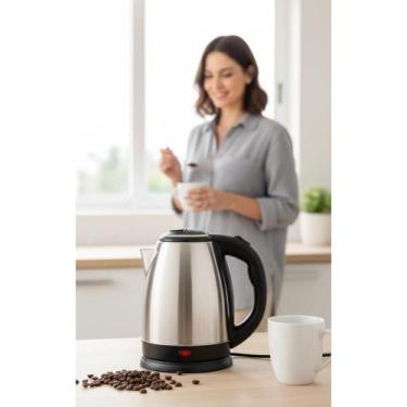 Imagem de 2x Chaleira Elétrica 1,8L Aço Inox Rápida e Segura - Congratulations S