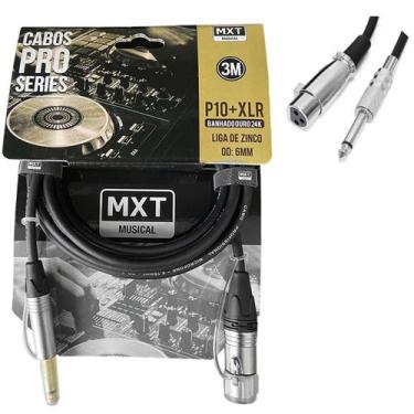 Imagem de Cabo De Microfone P10 Xlr Mono Mxt Pro Series - 3 Metros