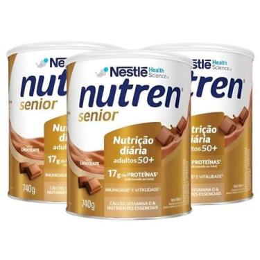 Imagem de Nutren Senior Chocolate - 740g Kit 3 unidades - (Nestle) - Nestlé, Cho