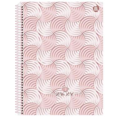 Imagem de Caderno Espiral Universitário Capa Dura 1 Matéria 80 Folhas Rosa Rose 