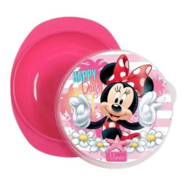 Imagem de Prato Bowl Baby Go com Ventosa e Tampa Minnie Rosa
