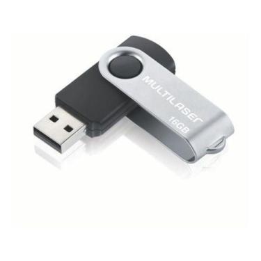 Imagem de Pendrive Multilaser Twist Pd588 16gb 2.0 Preto/prateado