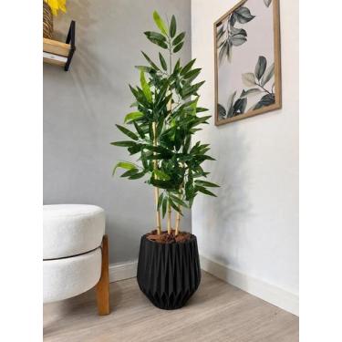 Imagem de Planta Bambu Da Sorte Artificial Com Vaso Arranjo Completo - - PLANDEC