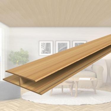 Imagem de Emenda Rígida PVC Perfil H 1,3MMX4,8CMX3M Permatti Cerejeira Cerejeira