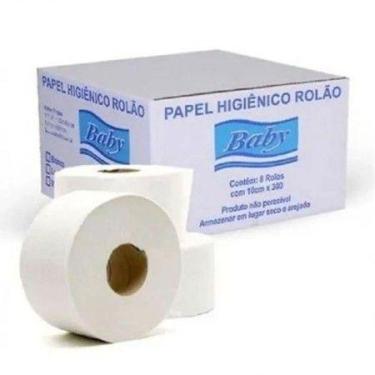 Imagem de Papel higienico rolão 10x300 100% Celulose com 8 rolos - Baby