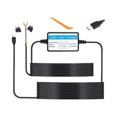 Imagem de Kit De Carregador USB Mini Para Carro Com Fiação Dedicada De 3,5 Metro