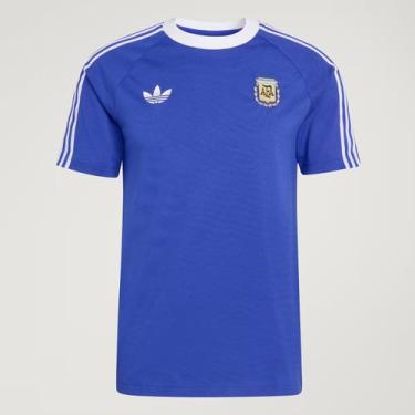 Imagem de Camiseta Seleção Argentina Adidas Originals Masculina, Azul, EGG