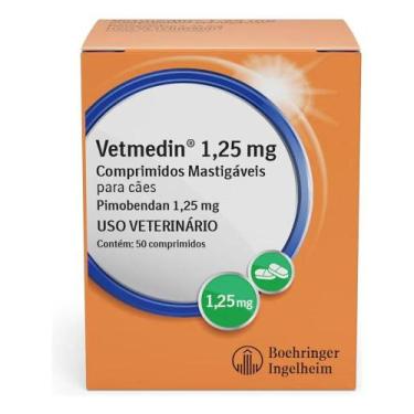 Imagem de Vetmedin 1,25mg 50 Comprimidos Boehringer para Insuficiência - Congrat