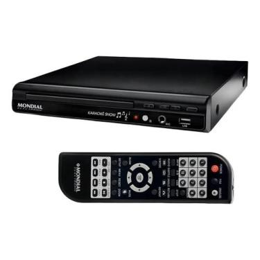 Imagem de DVD Player Mondial Karaokê Show com USB e Entrada de Microfone + Contr