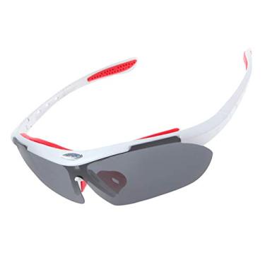 Imagem de Óculos de sol masculinos de ciclismo polarizados com proteção UV, óculos de sol polarizados, presentes masculinos para homens gay (branco)