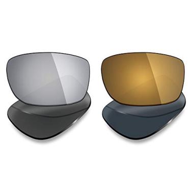 Imagem de 2 pares de lentes polarizadas de substituição da Mryok para óculos de sol Oakley Splinter – Opções