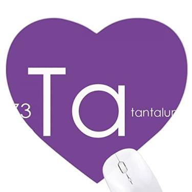 Imagem de Chestry Elements Tapete de borracha para mesa de época, metais de transição tântalo Ta Heart Mousepad para jogos de escritório