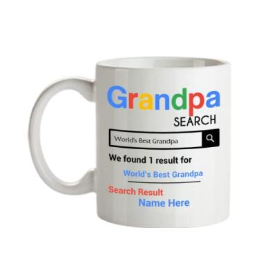 Imagem de Caneca personalizada para vovô - Presentes personalizados - Caneca de café de 325 ml - Personalizada com o seu nome do avô