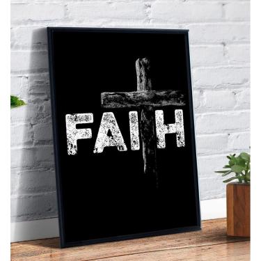 Imagem de Quadro Decorativo Fé Faith Cruz Jesus Crito Deus