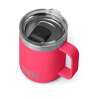 Imagem de YETI Caneca empilhável Rambler de 293 ml, isolada a vácuo, aço inoxidável com tampa MagSlider, rosa bimini
