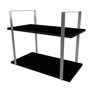 Imagem de Prateleira Vita Design Industrial Estante 60x30cm Prata e Preto