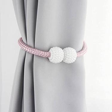 Imagem de Ganchos de cortina Atrás acessórios de decoração para casa Suportes de cortina magnéticos pérola, rosa