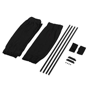 Imagem de Cortinas de carro, 2 x 50s interior do carro cortina de janela para-sol ajustável pára-brisa cortina cortina de viseira acessórios interiores automotivos universais apto para carros caminhões (preto)