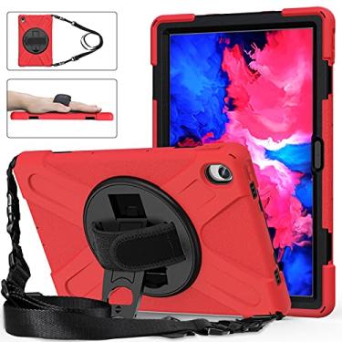 Imagem de For Lenovo XiaoXin Pad 11 / Pad 11 Plus 2021 / Pad 2022 Shockproof Colorful Silicone + PC Protective Case with Holder & Hand Strap & Shoulder Strap(Black)