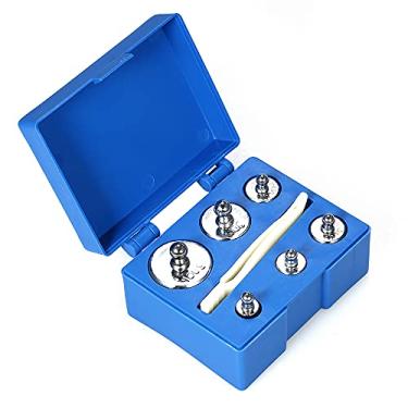 Imagem de Qudai 6 pcs Peso 5g 10g 2x20g 50g 100g Gramas de Precisão de Calibração Pesos Kit Conjunto Total 200g com Pinça para Balança Escala NP