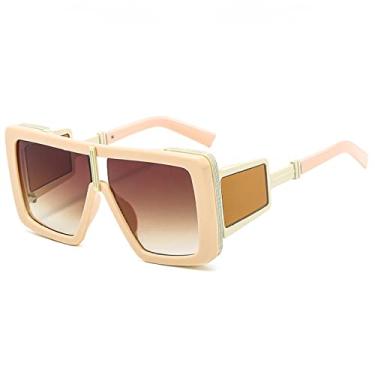 Imagem de Óculos de sol fashion punk feminino homens leopardo moldura gradientes lente estilo rock designer óculos de sol uv400, c4, tamanho único