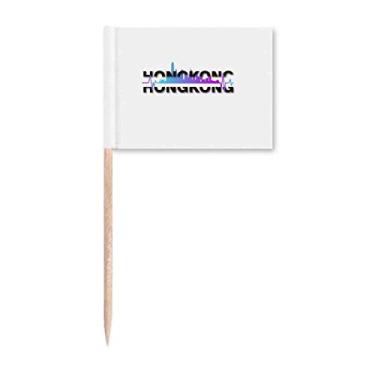 Imagem de City Radio Hong Kong Building Toothpick Flags Marker Topper Decoração de Festa