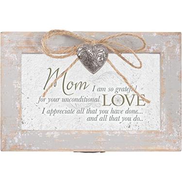 Imagem de Cottage Garden Caixa de música pequena Mom Grateful for Your Love Natural Taupe Joia pequena toca vento sob minhas asas