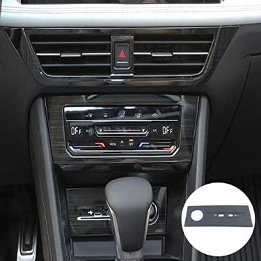 Imagem de Xodouhi Acessórios de carro para Volkswagen VW Tiguan 2022 2023 console central isqueiro painel acabamento interior tampa (preto escovado)