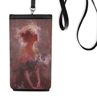 Imagem de Clair De Lune XJJ bolsa para celular com pintura a óleo bolso preto