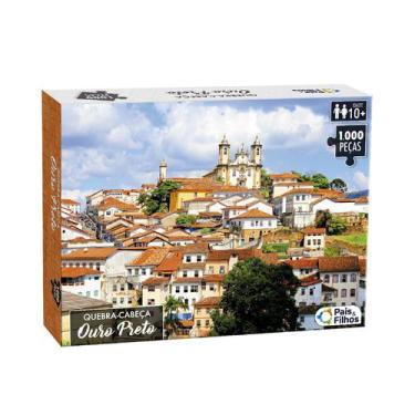Imagem de Quebra Cabeça 1000 Pçs Ouro Preto Unica - Pais & Filhos