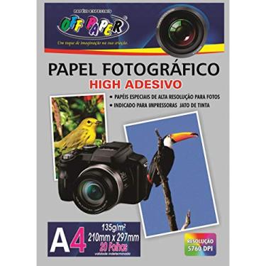 Imagem de Papel Fotográfico A4 High Adesivo, Off Paper, 10063, Branco, 20 Folhas