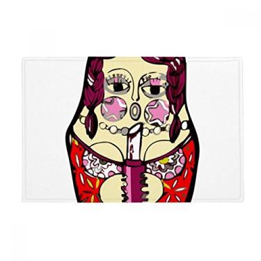 Imagem de DIYthinker Rússia Russa Tapete feminino para porta de banheiro antiderrapante