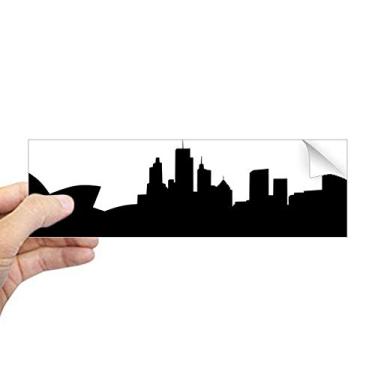 Imagem de DIYthinker Adesivo retangular de para-choque, arranha-céus e Sydney Opera, Austrália, decalque de janela