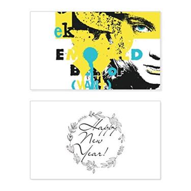 Imagem de Graffiti Street Yellow Black Woman Pattern New Year Festival Greeting Card Bless Message Gift