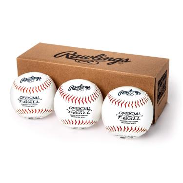 Imagem de Bolas de beisebol juvenis ou treinamento Rawlings, caixa com 3 bolas de tball, TVBBOX3, branca, tamanho oficial
