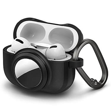 Imagem de Spigen Tag Armor Duo projetada para Airpods Pro e capa AirTag com chaveiro [proteção sólida de camada dupla] - preto fosco