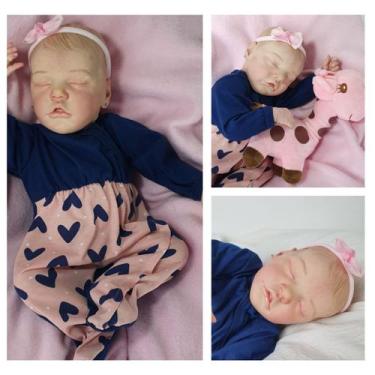 Imagem de Bebê Reborn Menina Super Realista Sem Cabelo - Mundo Azul E Rosa