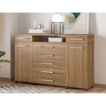 Imagem de Cômoda Sapateira 7130 02 Portas 07 Gavetas London Amendola Touch Demóbile 