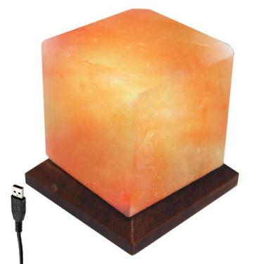 Imagem de Mini Abajur Luminária Terapêutica Sal Rosa Do Himalaia Usb - Embralumi