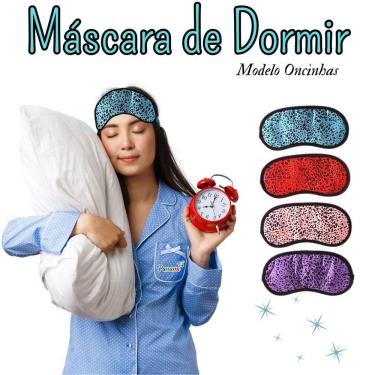 Imagem de Mascara de Descanso - Tapa Olhos - Relaxante Descansar - Estampa Onça Color - 21cm - Máscara oncinha - PANAMI